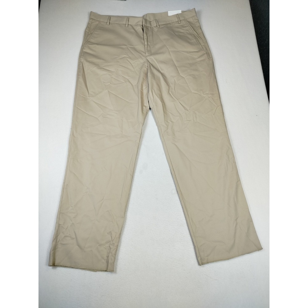 Flynn O'Hara Uniform Pants‎ Men's Khaki 48W Raw Hem Corpcore Career Work Wear